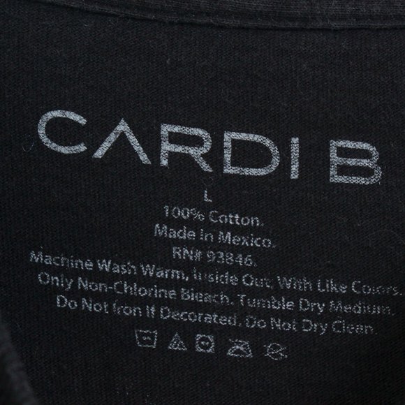 Cardi B Shirt Womens Large Black WAP 2020 Promo - Picture 3 of 7